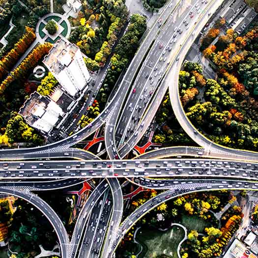 intersection seen from above