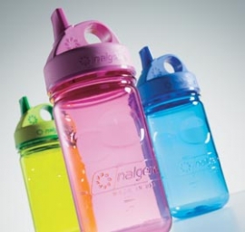 colorful water bottles